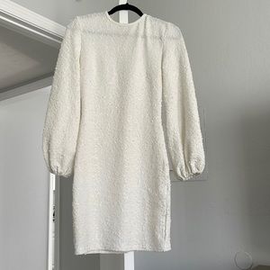 White sequin dress